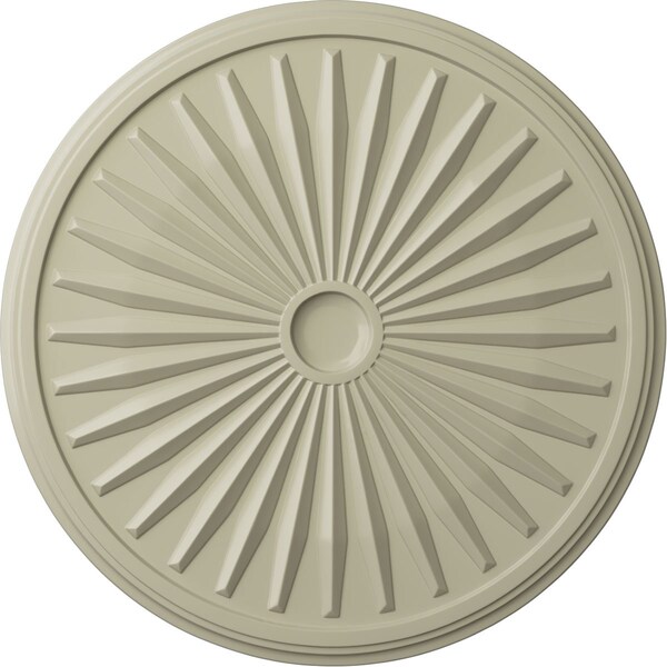 Ekena Millwork Leandros Ceiling Medallion (Fits Canopies up to 5"), 33 1/8"OD x 3 1/2"ID x 1 3/8"P, Clear Yellow CM33LECYF - main